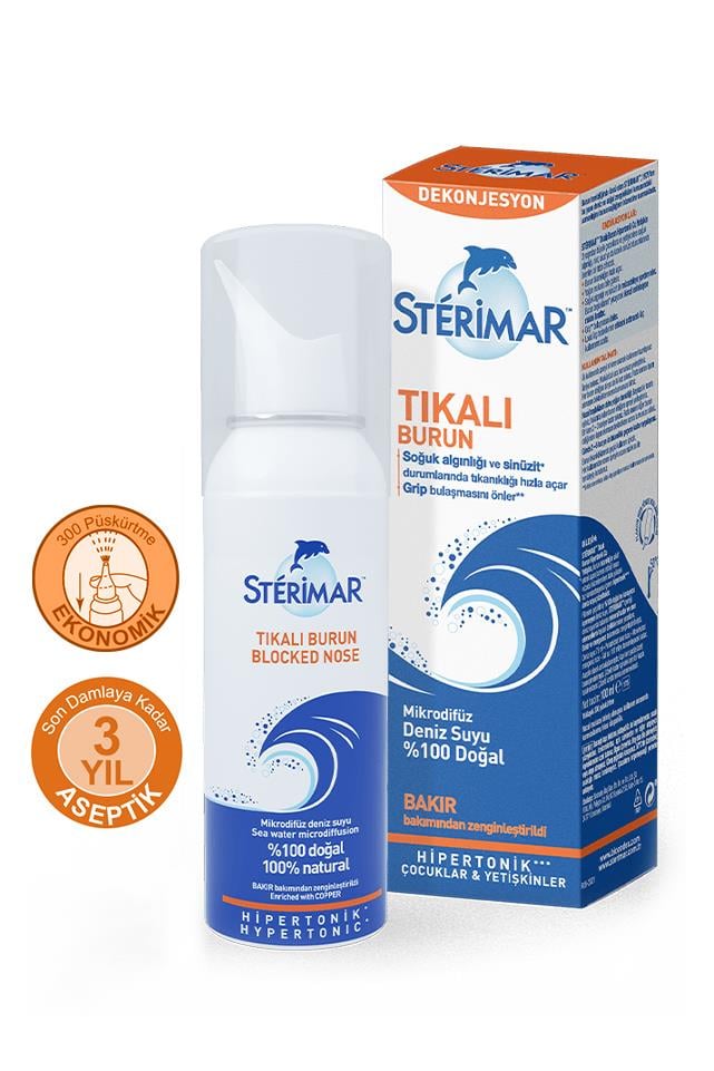 SterimarSterimar Blocked Nose Tıkalı Burun Spreyi 50 mlSterimar Blocked Nose Hipertonik 50 ml Fiyatı ve Özellikleri | Mutlufiyatlar