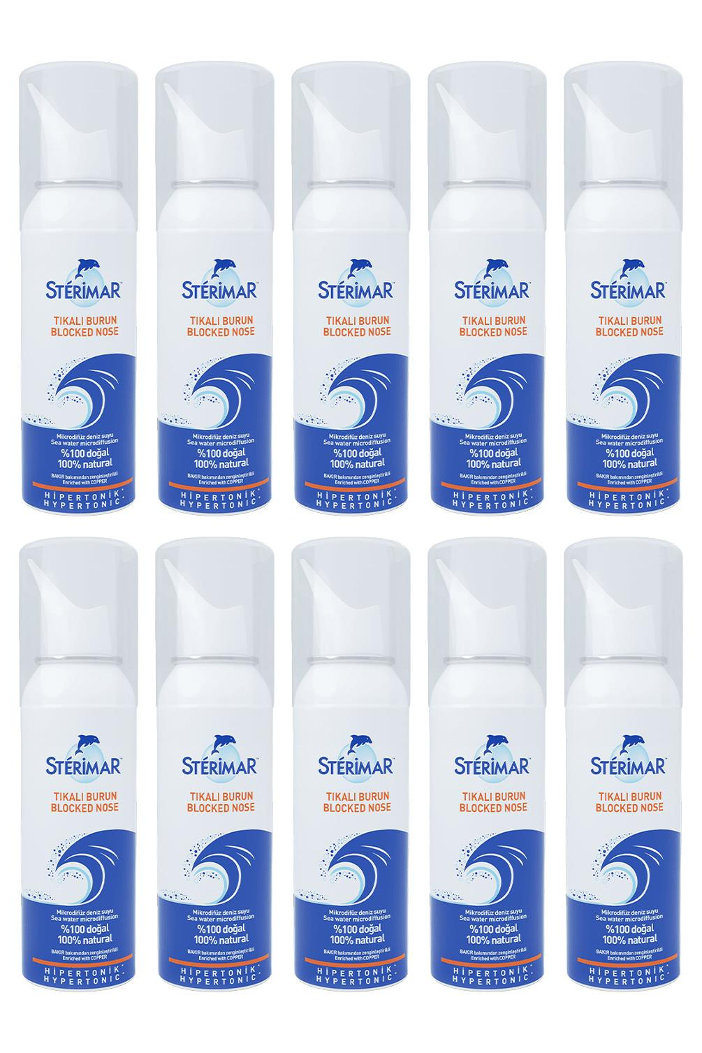 SterimarSterimar Blocked Nose Tıkalı Burun Spreyi 100 ml 10'luSterimar Blocked Nose Hipertonik 100 ml Fiyatı ve Özellikleri | Mutlufiyatlar