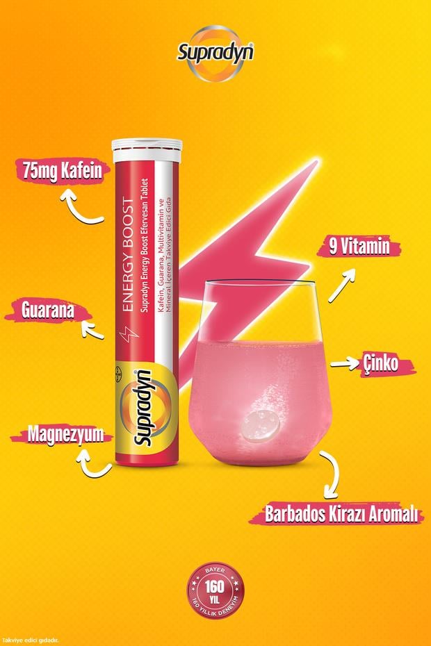 SupradynSupradyn Energy Boost 15 Efervesan TabletSupradyn Energy Boost Taef 15 Efervesan Tablet Fiyatı ve Özellikleri | Mutlufiyatlar