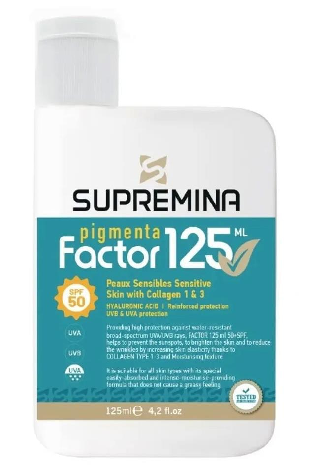 SupreminaSupremina Pigmenta Factor  SPF50+ 125mlSupremina Pigmenta SPF50+ Factor 125ml Fiyatı ve Özellikleri | Mutlufiyatlar
