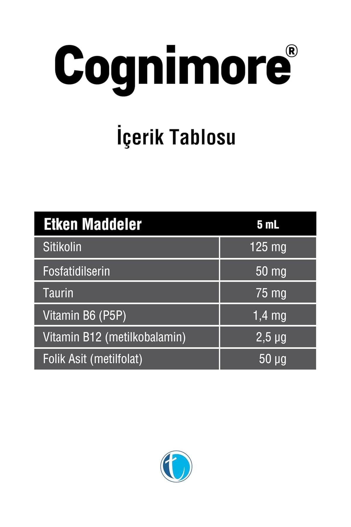 Tab İlaçCognimore Sıvı Likit 150 mlCognimore Sıvı Likit 150 ml Fiyatı ve Özellikleri | Mutlufiyatlar