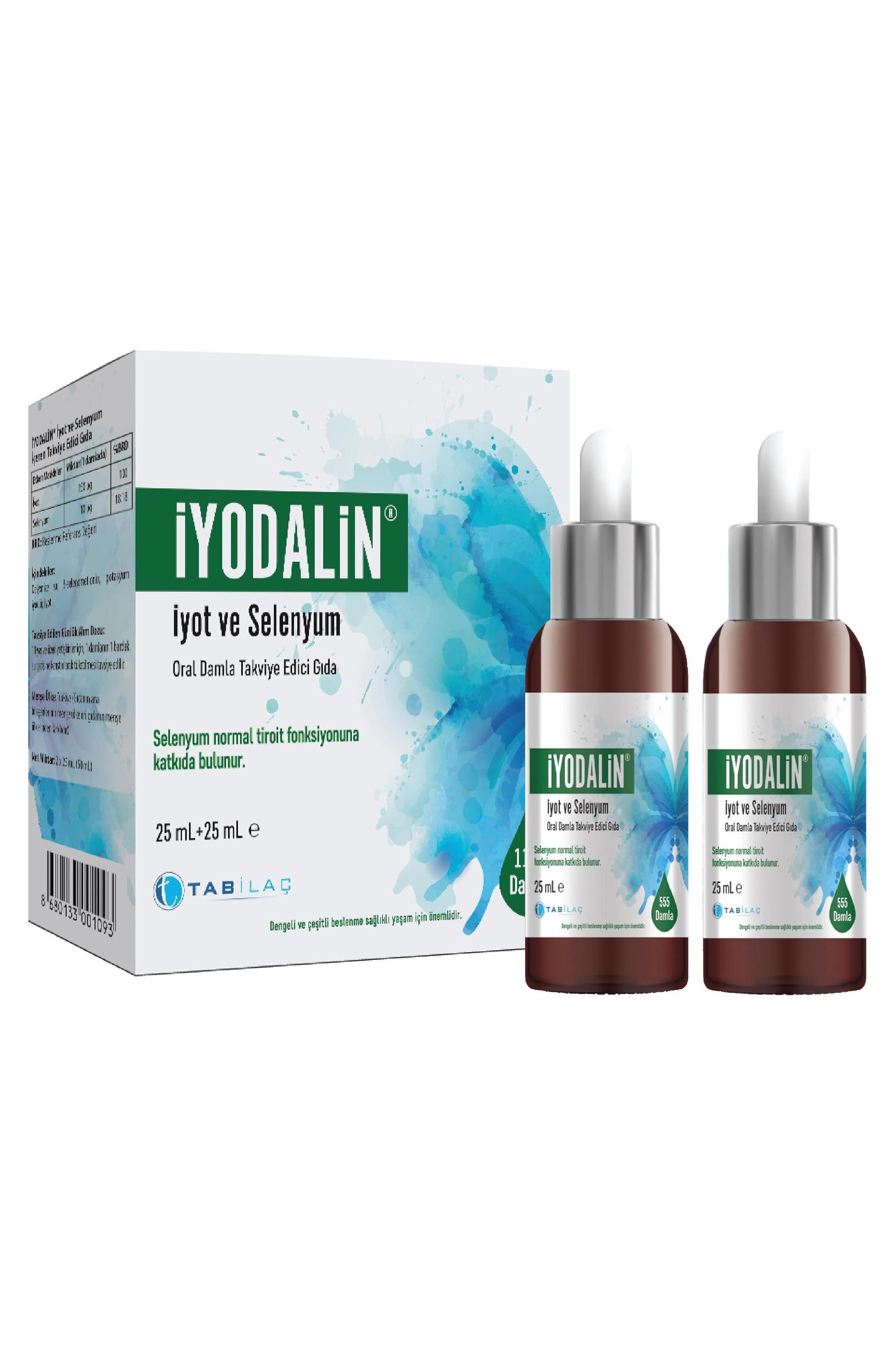 Tab İlaçİyodalin İyot ve Selenyum İçeren Damla 2x25ml Iyodalin İyot ve Selenyum Damla 25 + 25 ml Fiyatı ve Özellikleri | Mutlufiyatlar