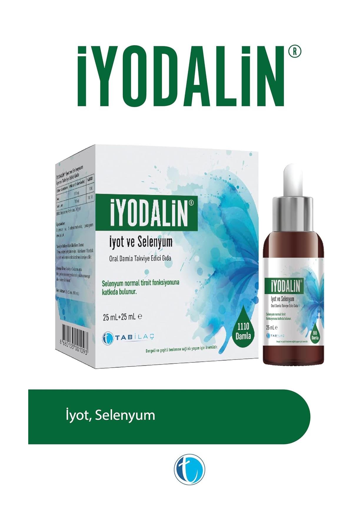 Tab İlaçİyodalin İyot ve Selenyum İçeren Damla 2x25ml Iyodalin İyot ve Selenyum Damla 25 + 25 ml Fiyatı ve Özellikleri | Mutlufiyatlar