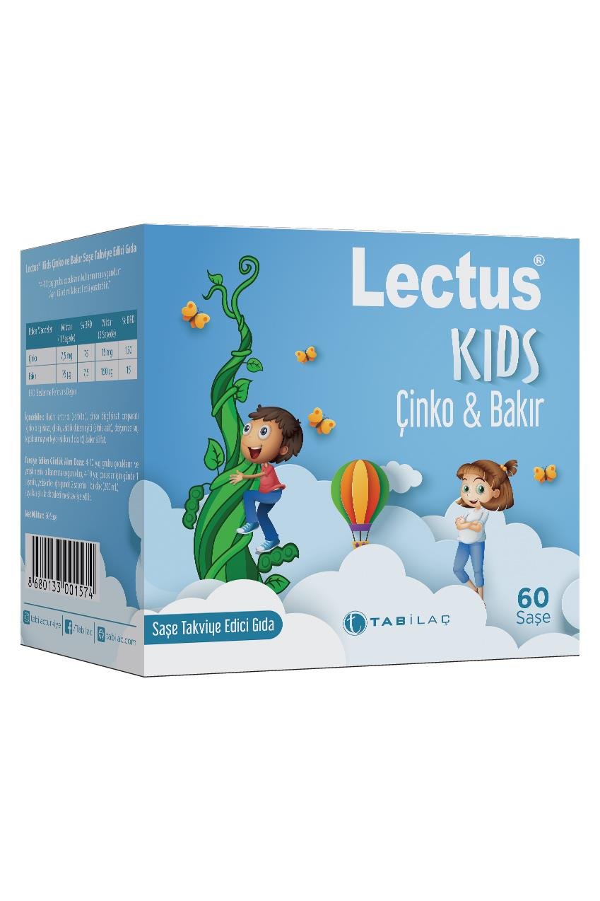 Tab İlaçLectus Kids Çinko & Bakır 60 ŞaseLectus Kids Çinko & Bakır 60 Saşe | Çocuklara Özel Bağışıklık Desteği