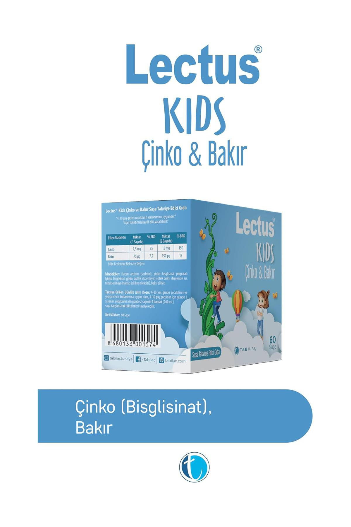 Tab İlaçLectus Kids Çinko & Bakır 60 ŞaseLectus Kids Çinko & Bakır 60 Saşe | Çocuklara Özel Bağışıklık Desteği