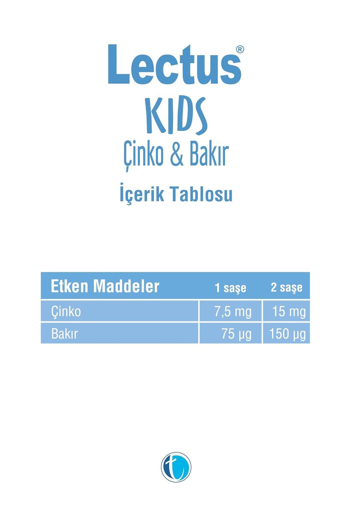 Tab İlaçLectus Kids Çinko & Bakır 60 ŞaseLectus Kids Çinko & Bakır 60 Saşe | Çocuklara Özel Bağışıklık Desteği