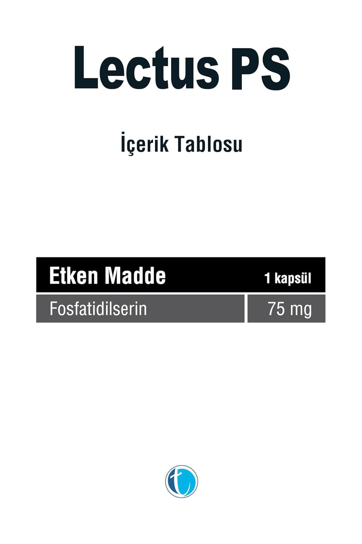 Tab İlaçLectus Ps 60 Kapsül Lectus PS 60 Kapsül | Hafıza ve Konsantrasyon Desteği