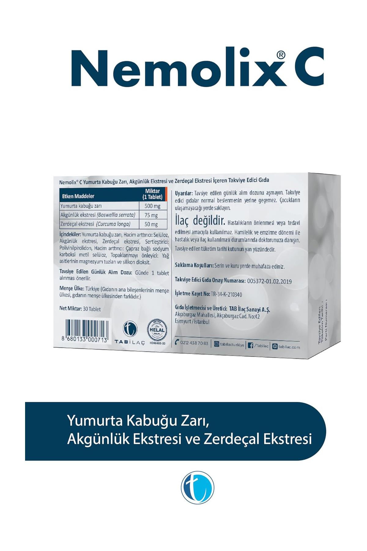 Tab İlaçNemolix C3 30 TabletNemolix C 30 Tablet Fiyatı ve Özellikleri | Mutlufiyatlar