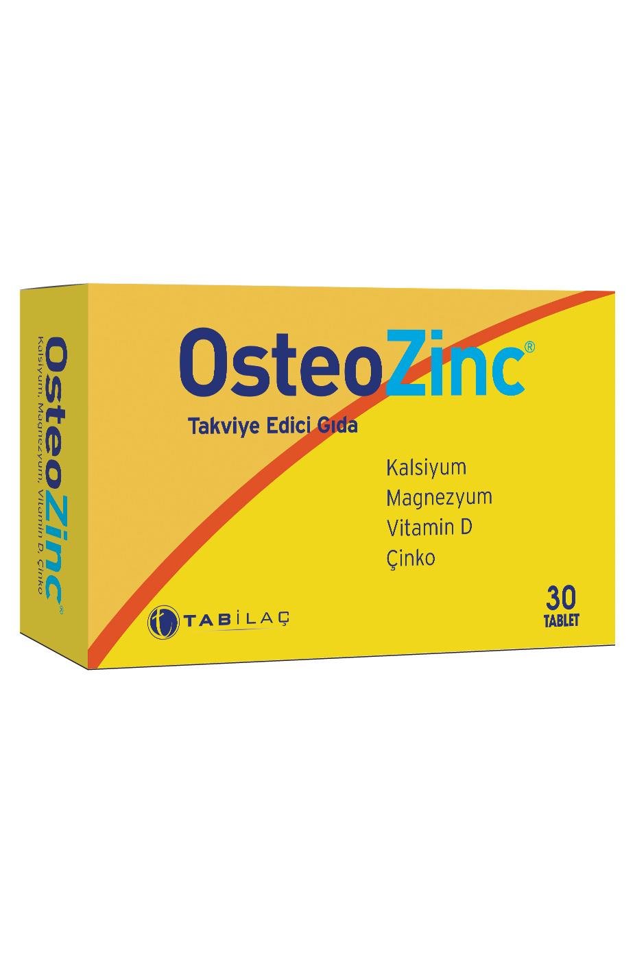 Tab İlaçOsteozinc Kalsiyum, Magnezyum, Vitamin D ve Çinko İçeren Takviye Edici Gıda 30 TabletOsteozinc 30 Tablet Fiyatı ve Özellikleri | Mutlufiyatlar