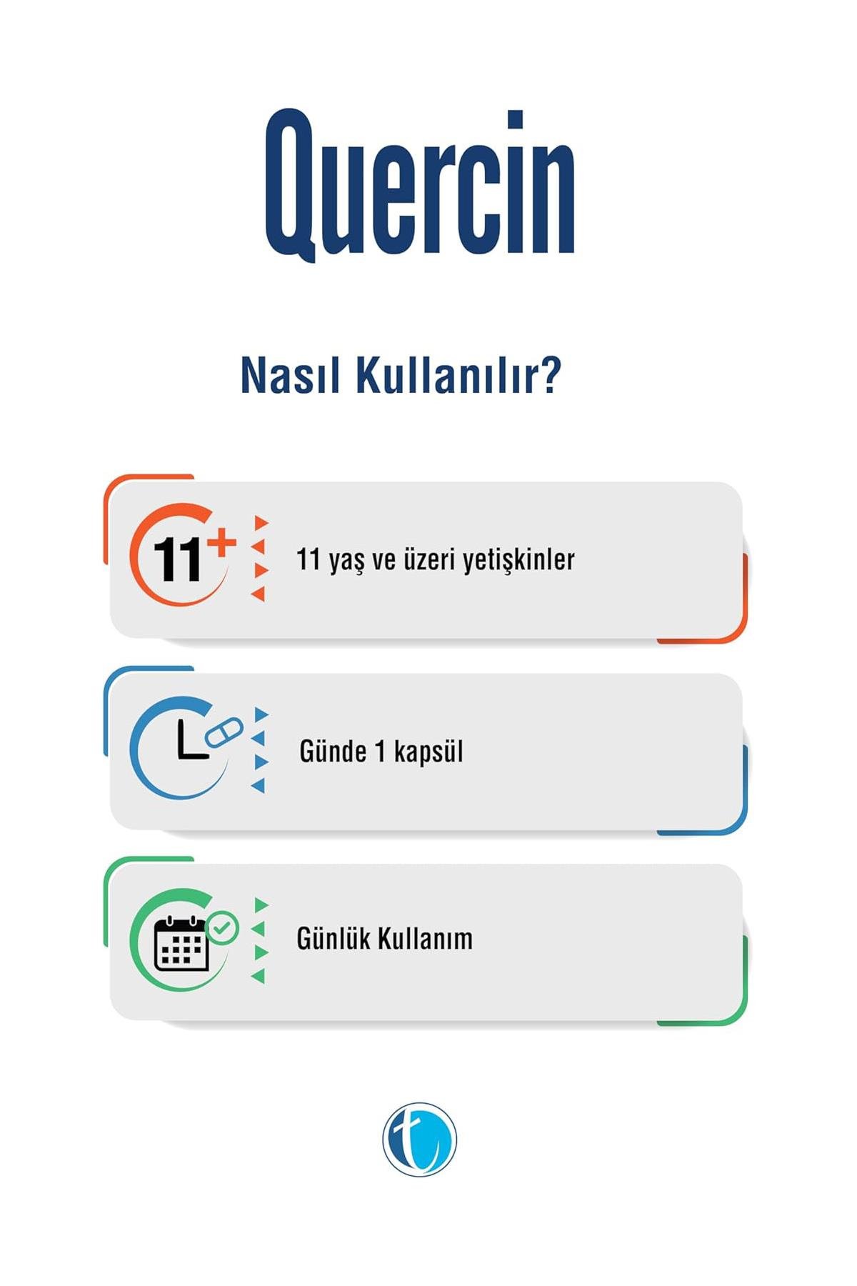 Tab İlaçQuercin Kuersetin, Bromelain, Vitamin ve Mineral İçeren Takviye Edici Gıda 60 KapsülQuercin Fitozomal Kuersetin 60 Kapsül | Yüksek Emilim, Etkili Formül