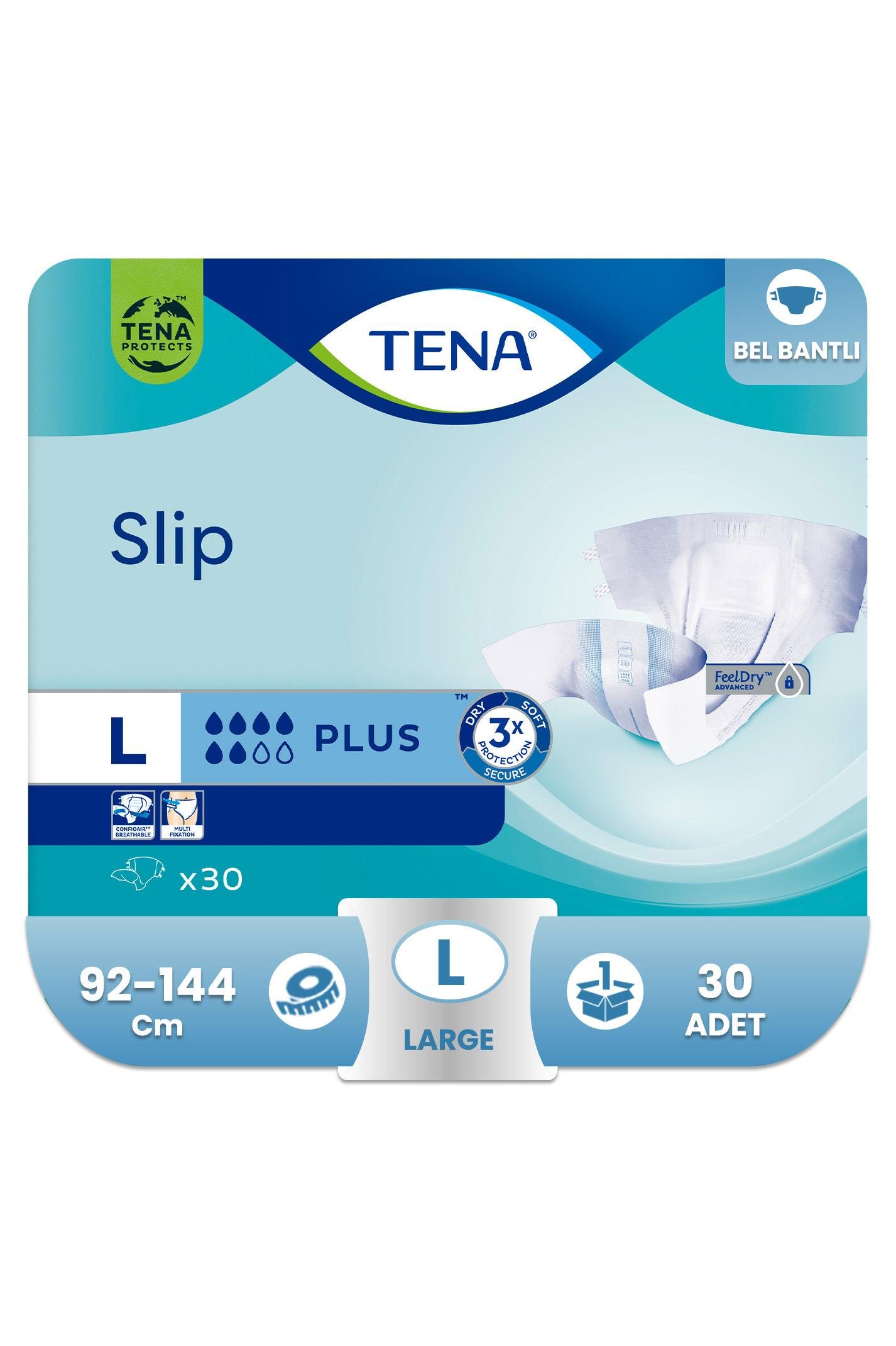 TenaTena Proskin Slip Plus Belbantlı Hasta Bezi Large Beden 30 AdetTena Proskin Slip Plus 6 Damla Hasta Bezi Large 30lu Fiyatı ve Özellikleri | Mutlufiyatlar