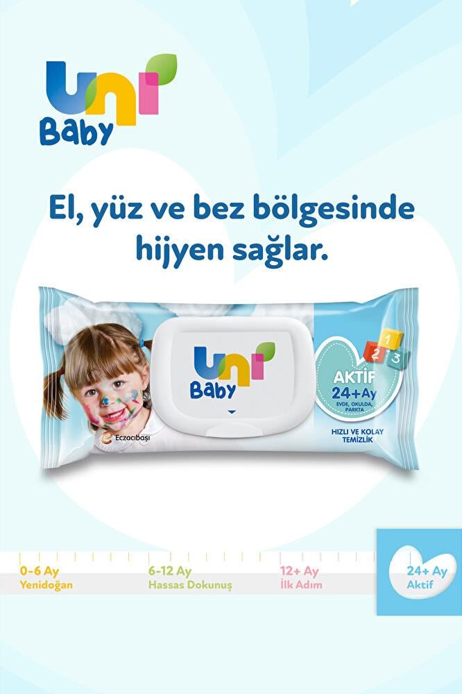 Uni BabyUni Baby Aktif Islak Mendil 24+ Ay 3x52 AdetUni Baby Aktif Islak Mendil Aktif Simple 52 Yaprak - 3 Adet Fiyatı ve Özellikleri | Mutlufiyatlar