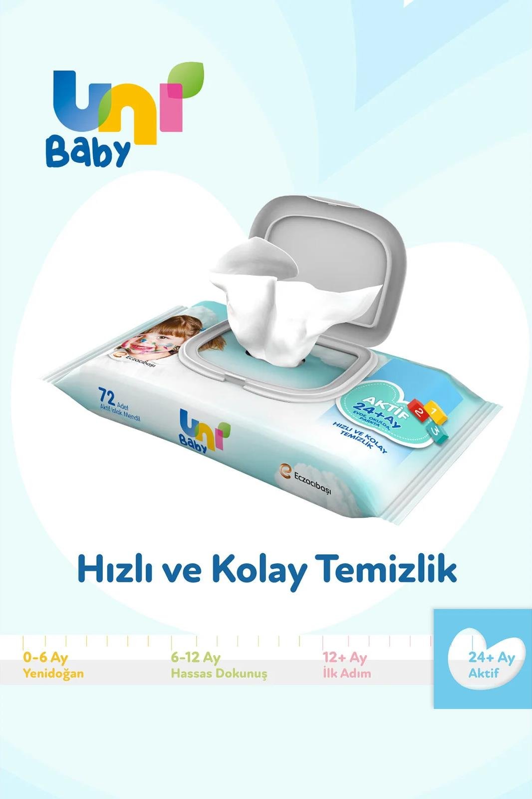 Uni BabyUni Baby Aktif Islak Mendil 24+ Ay 3x52 AdetUni Baby Aktif Islak Mendil Aktif Simple 52 Yaprak - 3 Adet Fiyatı ve Özellikleri | Mutlufiyatlar