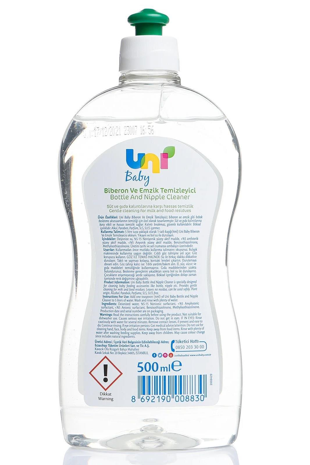 Uni BabyUni Baby Biberon ve Emzik Temizleyici 500 ml 3'lüUni Baby Biberon ve Emzik Temizleyici 500 ml Fiyatı ve Özellikleri | Mutlufiyatlar