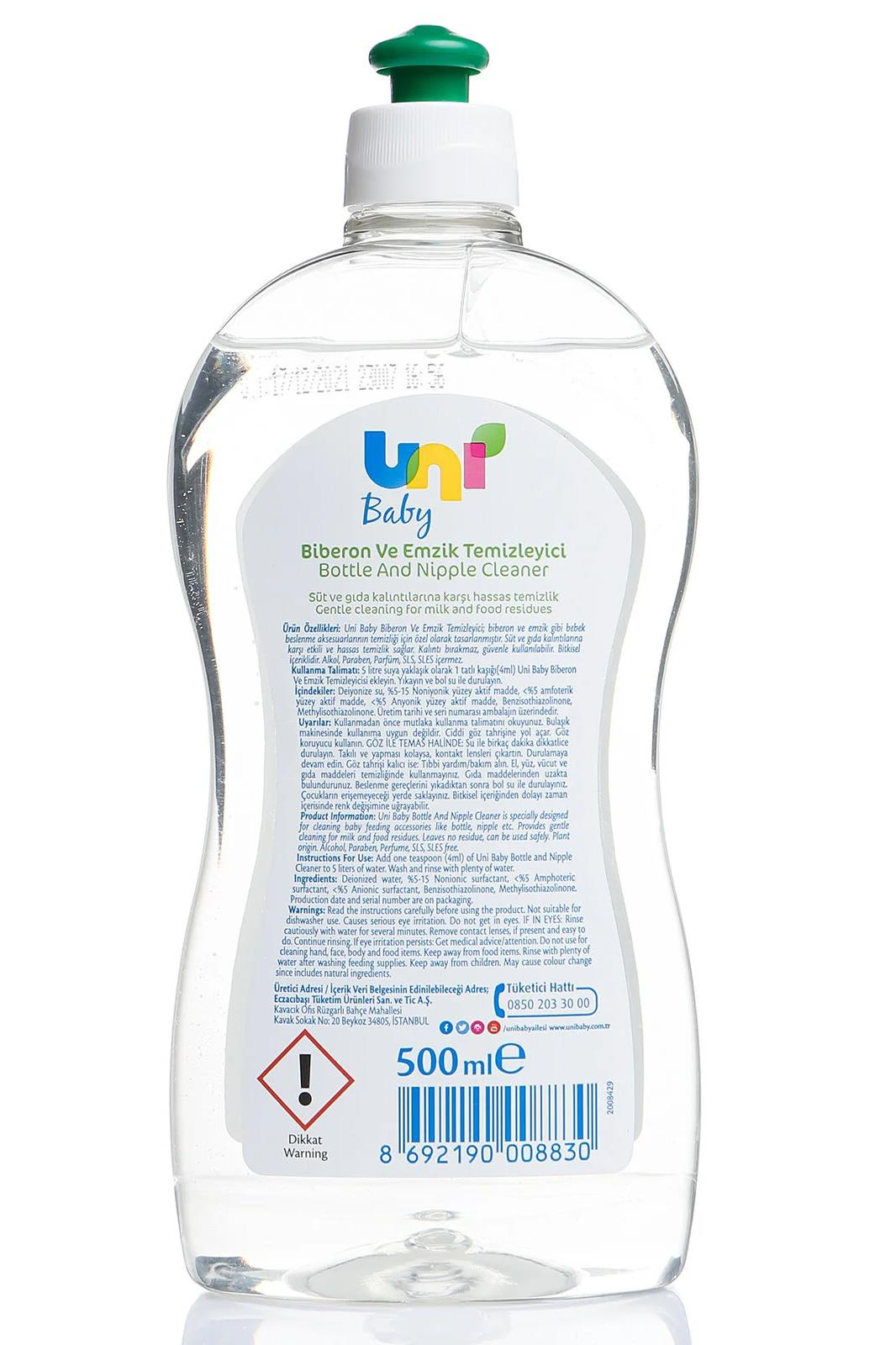 Uni BabyUni Baby Biberon ve Emzik Temizleyici 500 mlUni Baby Biberon ve Emzik Temizleyici 500 ml Fiyatı ve Özellikleri | Mutlufiyatlar