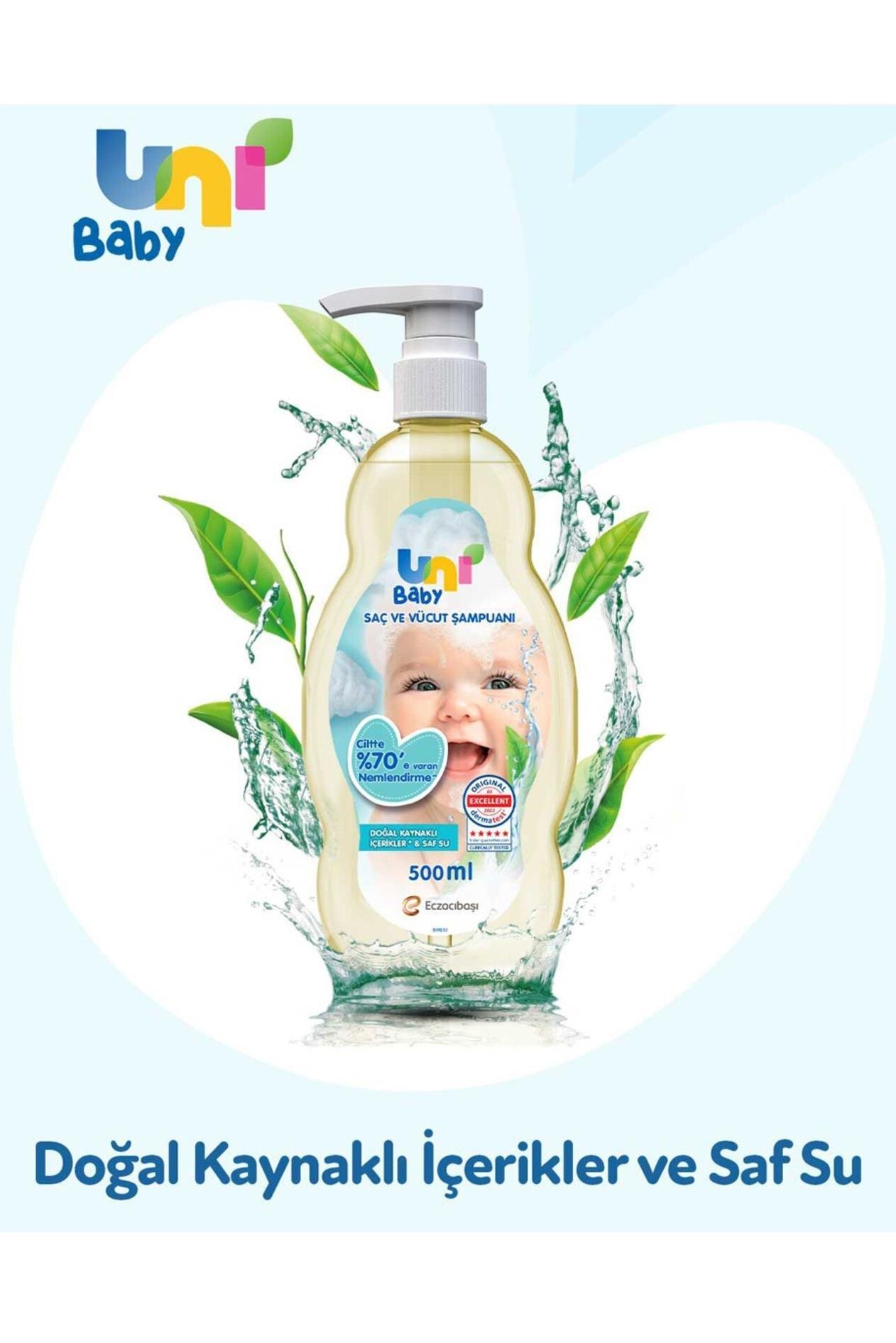 Uni BabyUni Baby Saç ve Vücut Şampuanı 500 ml 4'lüUni Baby Boyasız Şampuan 500 ml | Hızlı Kargo & Güvenli Alışveriş