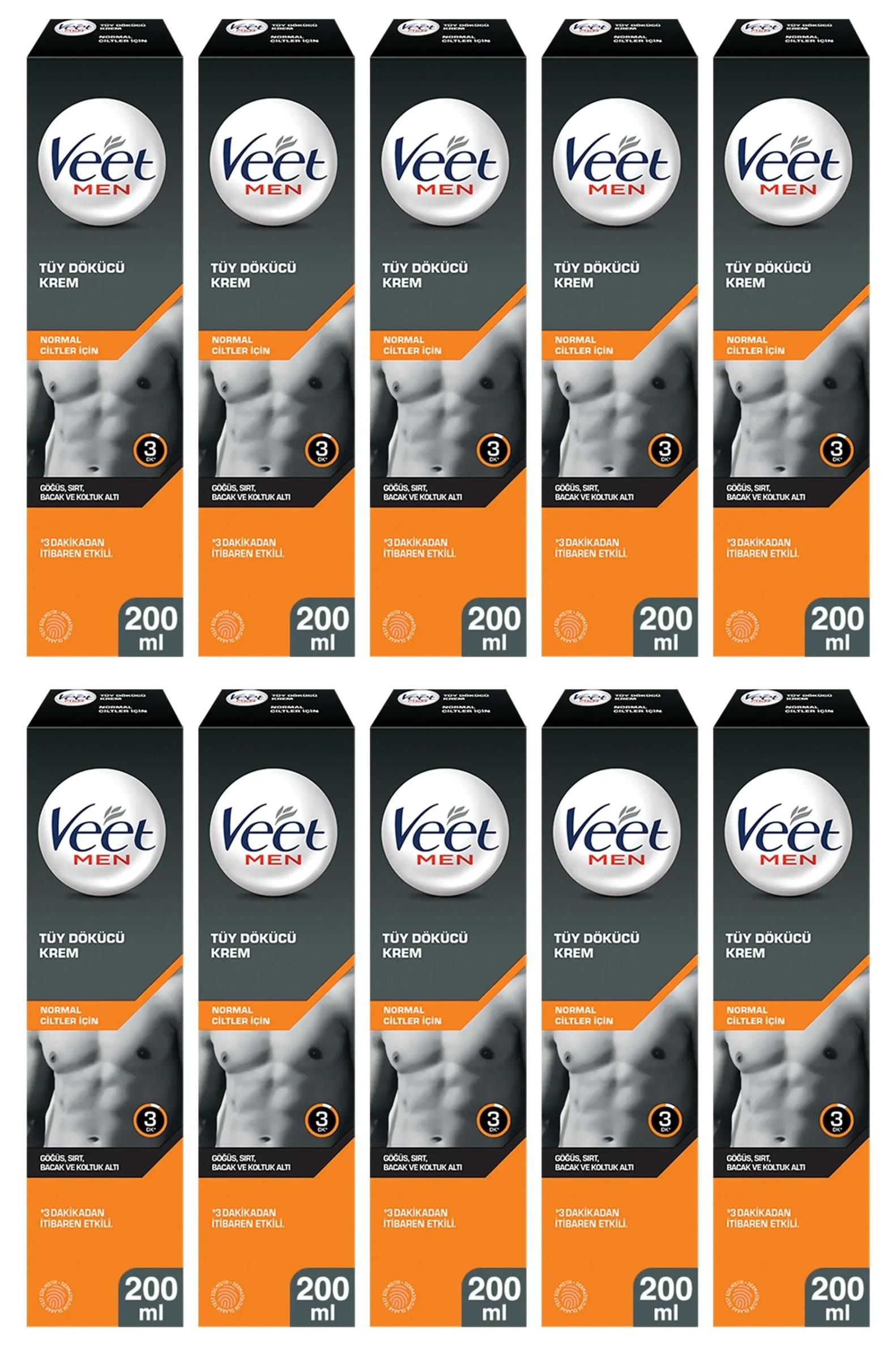 VeetVeet Erkeklere Özel Tüy Dökücü Krem 200 ml 10'luVeet Erkek Tüy Dökücü Krem 200 ml | Güçlü Formül