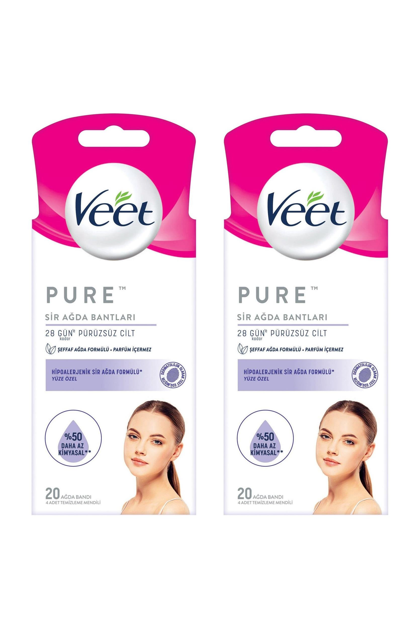VeetVeet Pure Ağda Bandı Yüze Özel 20 Adet 2'liVeet Sir Ağda Bandı Pure Yüz 20li Fiyatı ve Özellikleri | Mutlufiyatlar