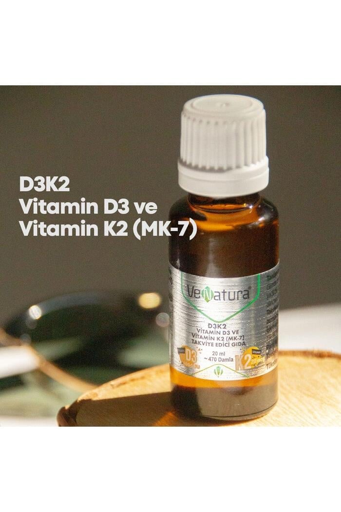 VenaturaVenatura D3K2 Vitamin D3 Ve Vitamin K2(MK-7) Takviye Edici Gıda 20 mlVenatura D3 K2 Damla 20 ml Fiyatı ve Özellikleri | Mutlufiyatlar