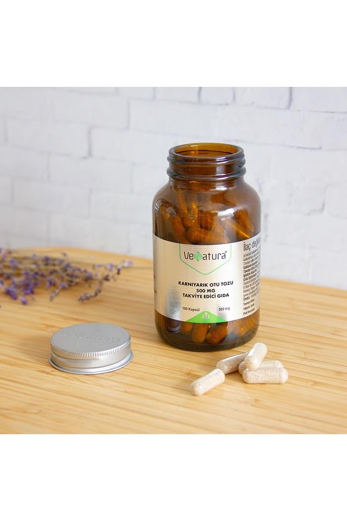 VenaturaVeNatura Karnıyarık Otu Tozu 500 mg 100 Kapsül VeNatura Karnıyarık Otu 100 Kapsül | Lif Kaynağı ve Sindirim Desteği