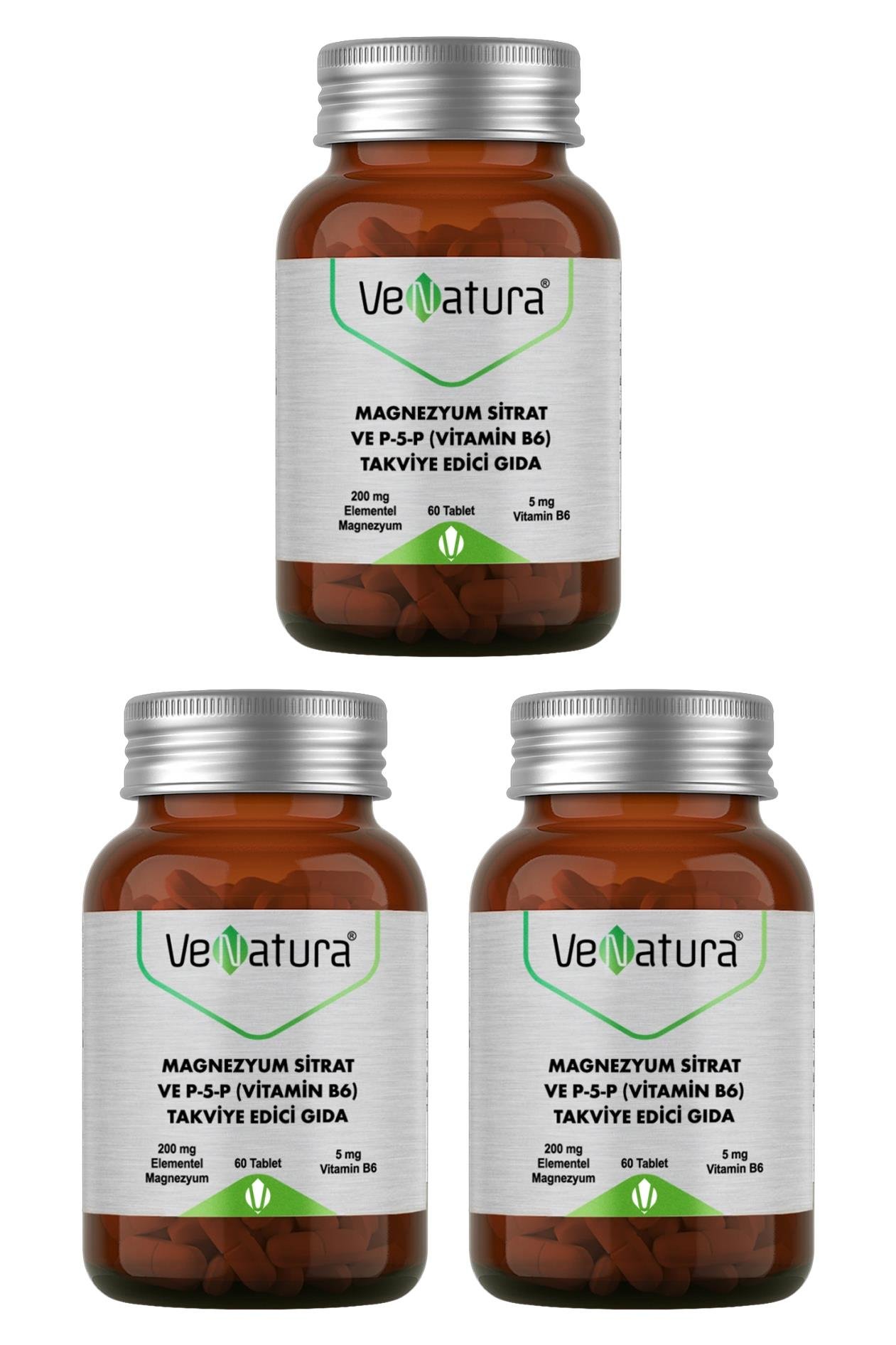 VenaturaVenatura Magnezyum Sitrat ve P-5-P (Vitamin B6) Takviye Edici Gıda 60 Tablet 3'lüVenatura Magnezyum Sitrat ve P-5-P (Vitamin B6) 60 Tablet Fiyatı ve Özellikleri | Mutlufiyatlar
