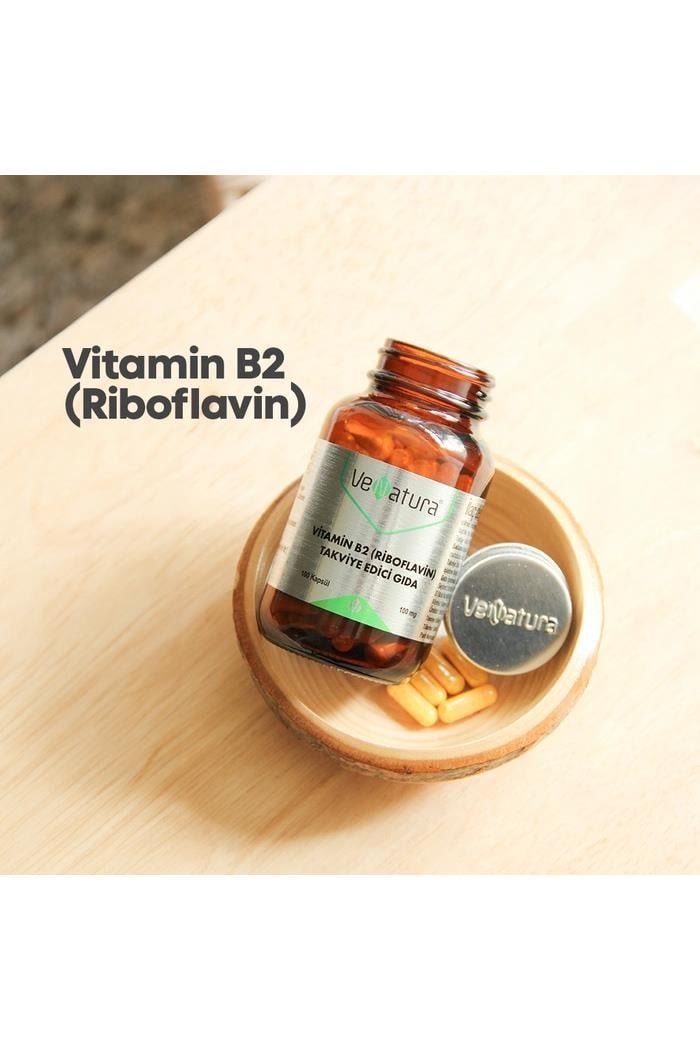 VenaturaVeNatura Vitamin B2 Riboflavin 100 Mg 100 KapsülVeNatura B2 Riboflavin 100 mg | Cilt ve Enerji Desteği