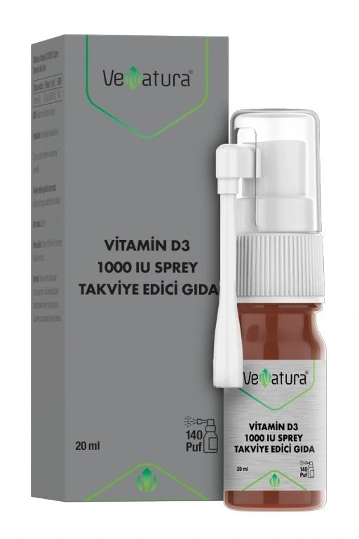 VenaturaVeNatura Vitamin D3 1000 IU Sprey 20 mlVeNatura D3 Vitamini Sprey 1000 IU | Bağışıklık Güçlendirici