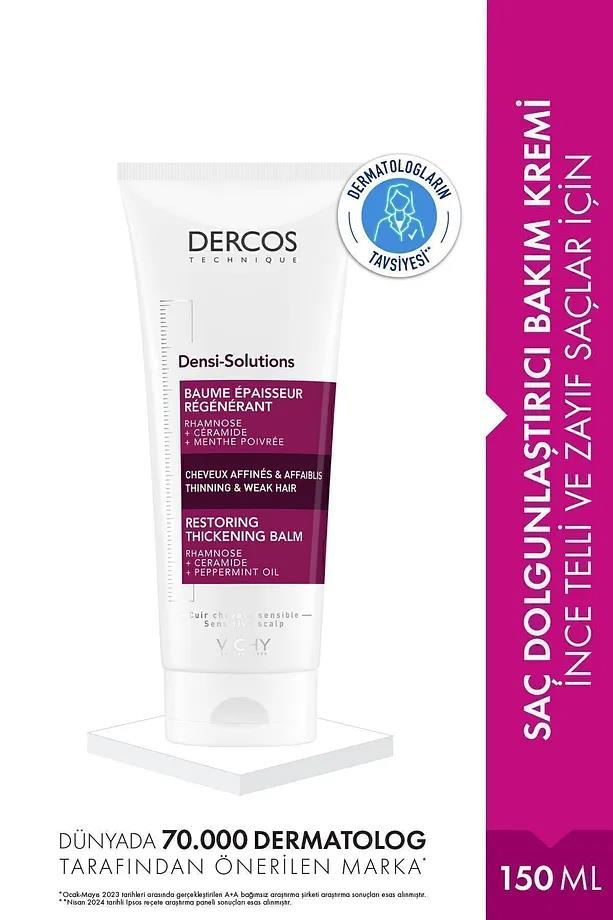 VichyVichy Dercos Densi-Solutions Dolgunlaştırıcı Saç Maskesi Kremi 150 mlVichy Dercos Densi-Solutions Krem | İnce Saçlara Yoğunluk Kazandırır