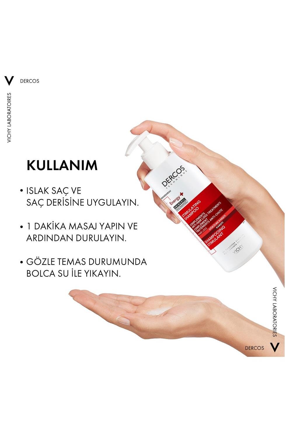 VichyVichy Dercos Energisant Saç Şampuanı 400 ml Vichy Dercos Energisant 400 ml | Saç Dökülmesine Karşı Bakım