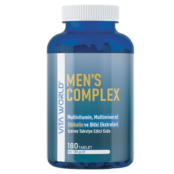 Vita WorldVita World Muitivitamin Sitikolin Men 180 TabletVita World Muitivitamin Sitikolin Men 180 Tablet Fiyatı ve Özellikleri