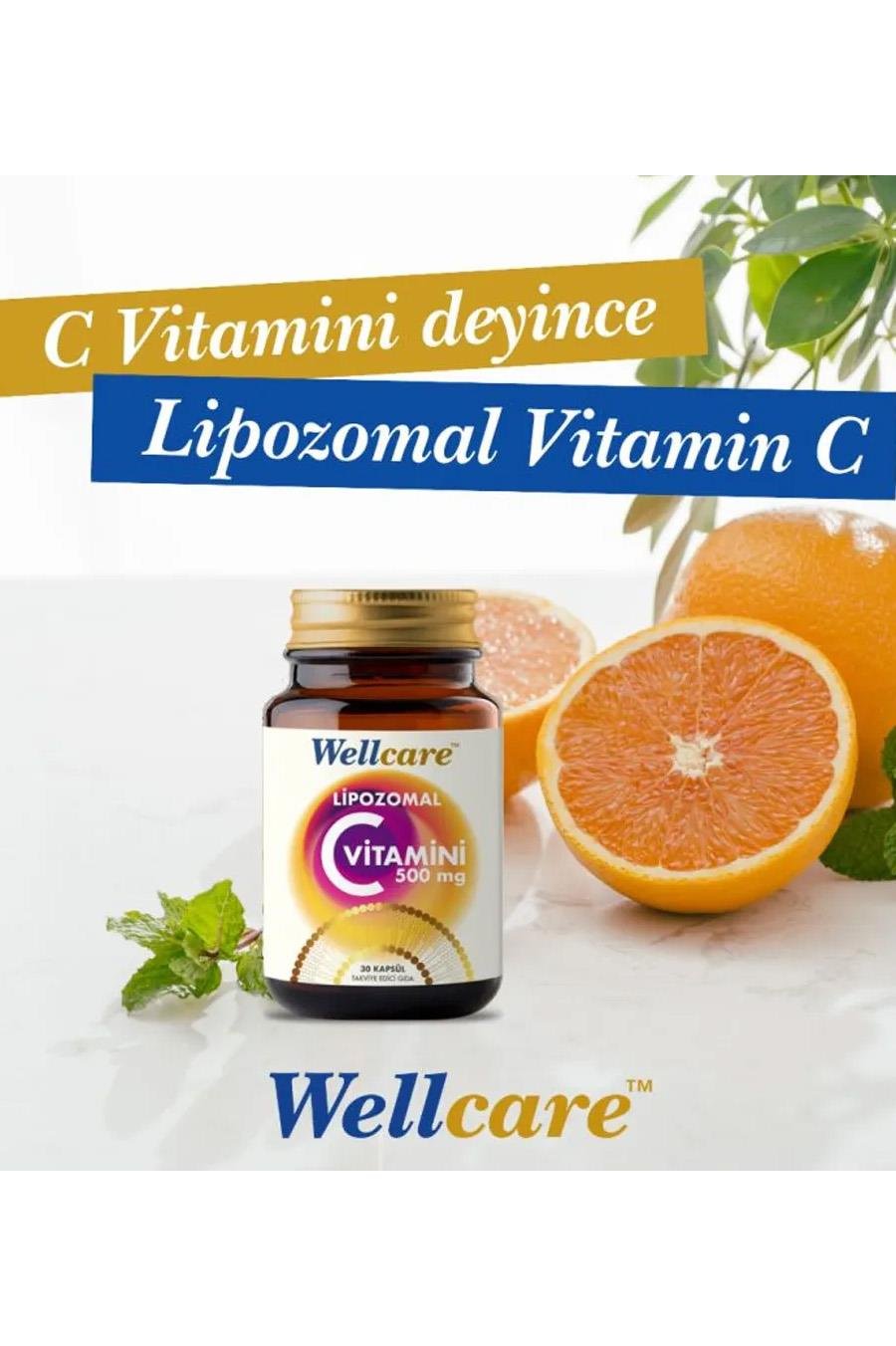 WellcareWellcare Liposomal Vitamin C 30 KapsülWellcare Liposomal C Vitamini | Yüksek Emilim, Güçlü Destek
