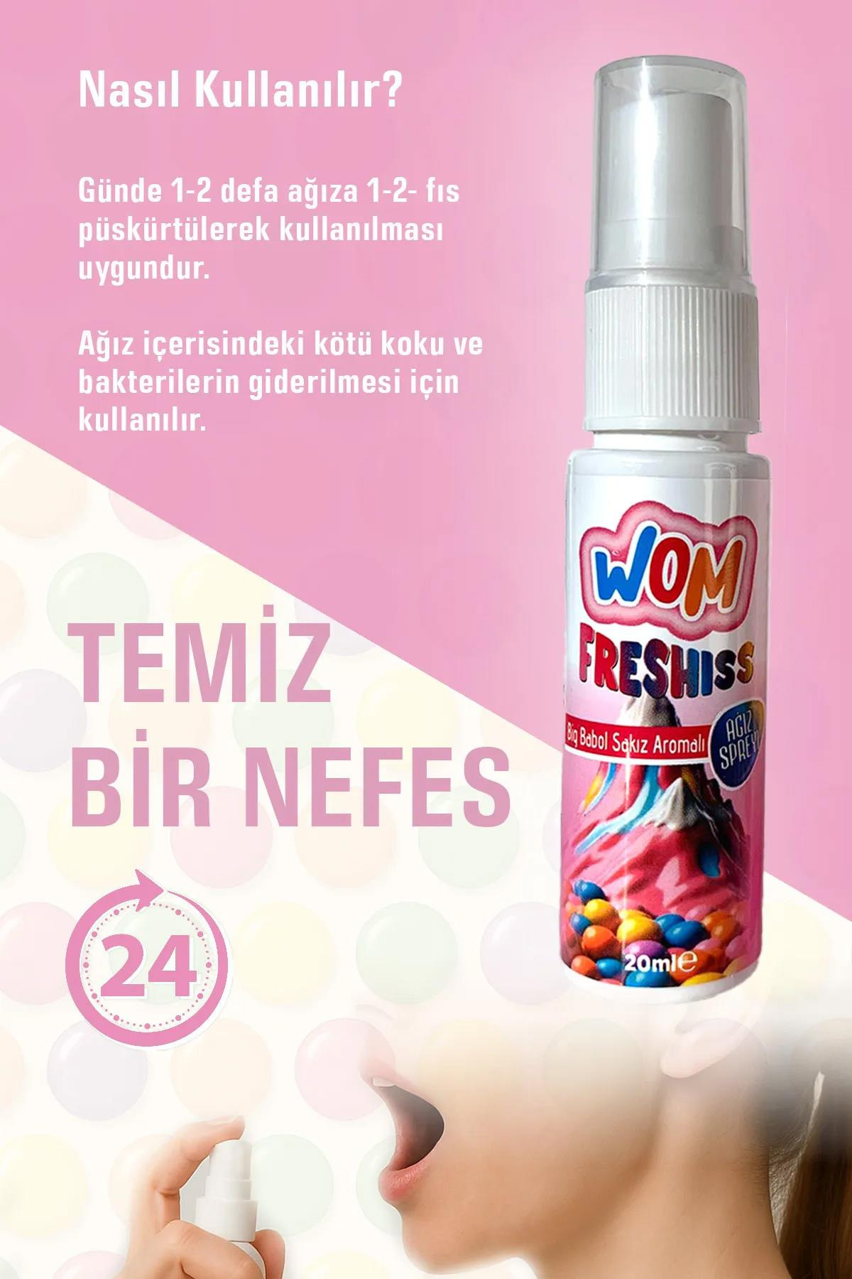 WomWom Freshiss Ağız Spreyi Big Babol Sakız Aromalı 20 mlWom Freshiss Ağız Spreyi Big Babol Sakız 20 ml Fiyatı ve Özellikleri | Mutlufiyatlar