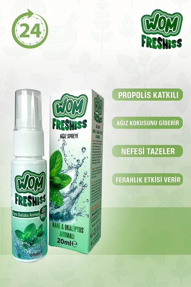 WomWom Freshiss Ağız Spreyi Nane Okaliptus 20 mlWom Freshiss Ağız Spreyi Nane Okaliptus 20 ml Fiyatı ve Özellikleri | Mutlufiyatlar