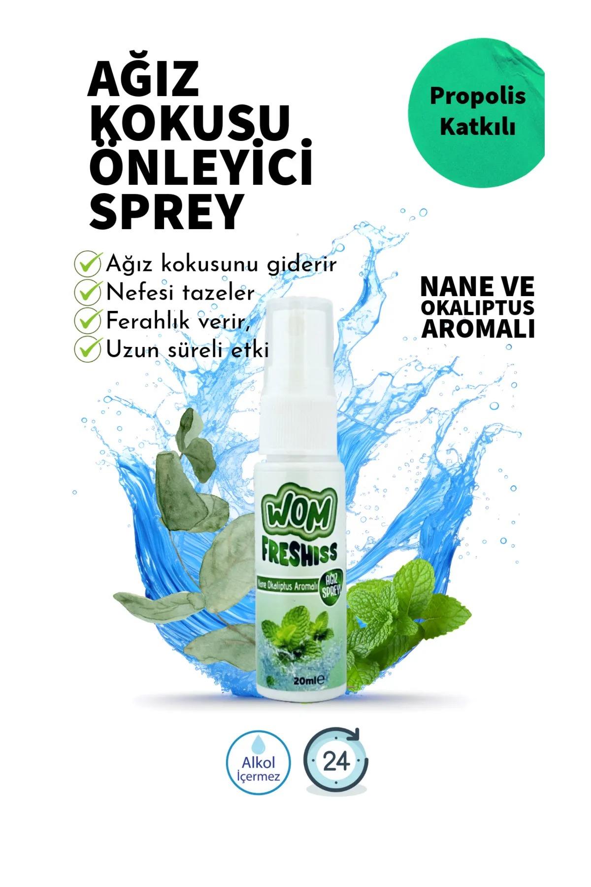 WomWom Freshiss Ağız Spreyi Nane Okaliptus 20 mlWom Freshiss Ağız Spreyi Nane Okaliptus 20 ml Fiyatı ve Özellikleri | Mutlufiyatlar