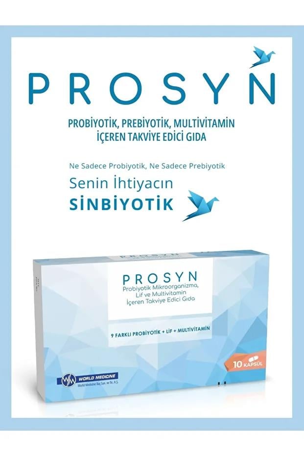 World MedicineProsyn Probiyotik Mikroorganizma Lif ve Multivitamin İçeren Takviye Edici Gıda 10 KapsülProsyn 10 Kapsül Fiyatı ve Özellikleri | Mutlufiyatlar