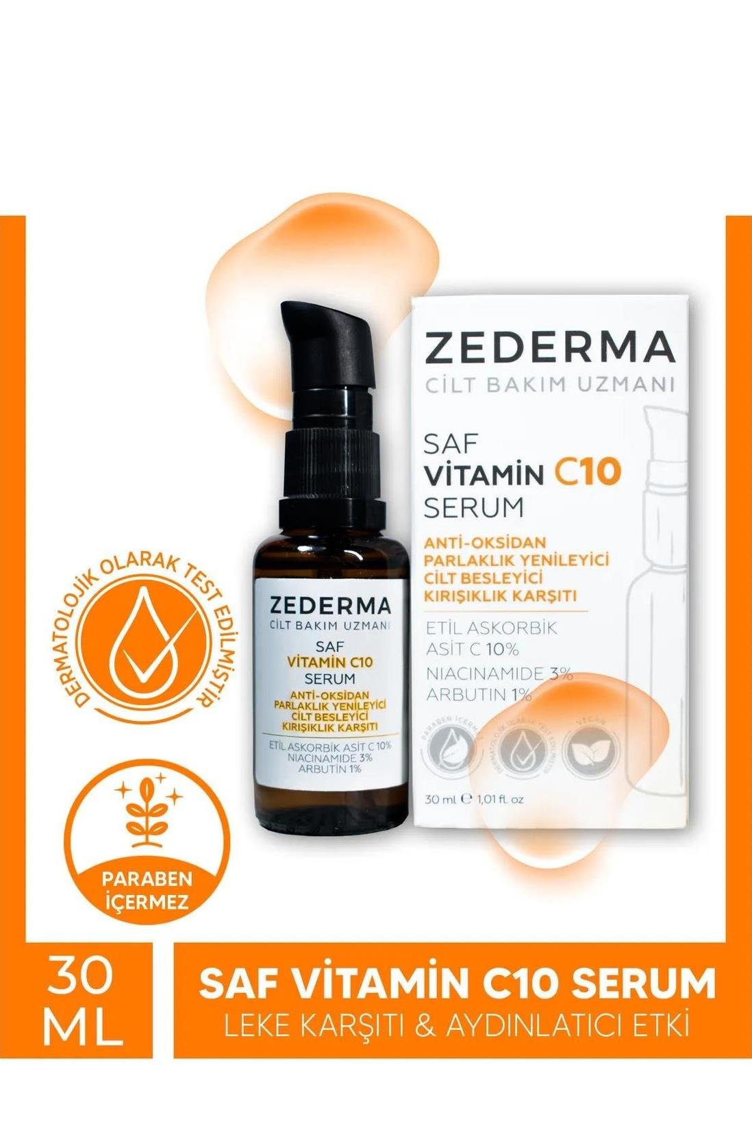 ZedermaZederma Vitamin C10 Serum 30 mlZederma Saf Vitamin C 10 Serum 30 ml Fiyatı ve Özellikleri | Mutlufiyatlar