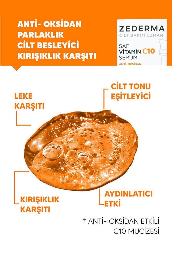 ZedermaZederma Vitamin C10 Serum 30 mlZederma Saf Vitamin C 10 Serum 30 ml Fiyatı ve Özellikleri | Mutlufiyatlar