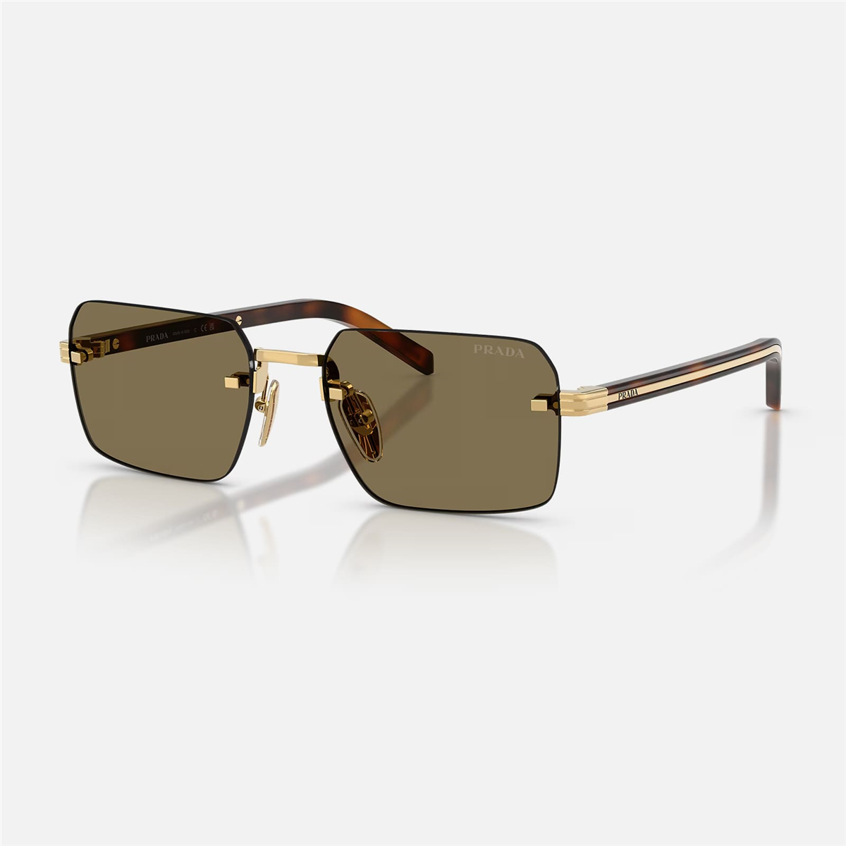 Prada PR D55S 5AK90F 55 - Altın Unisex Güneş Gözlüğü