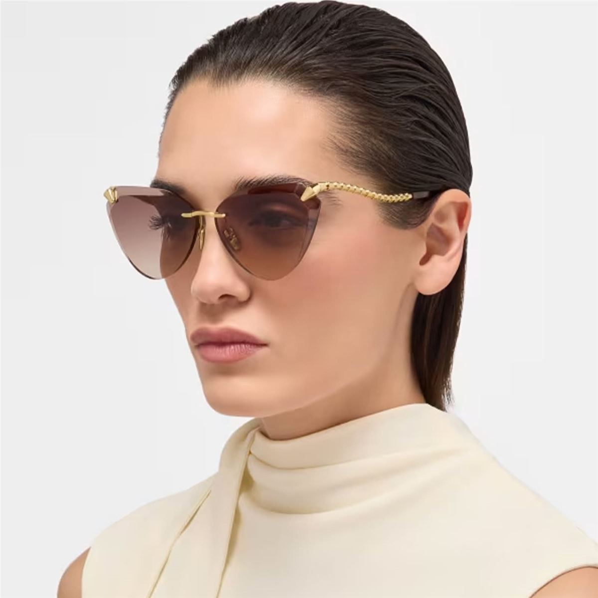 Bvlgari Serpenti Viper BV 40024U 32F Gold Cat Eye Kadın Güneş Gözlüğü | Brandeyes