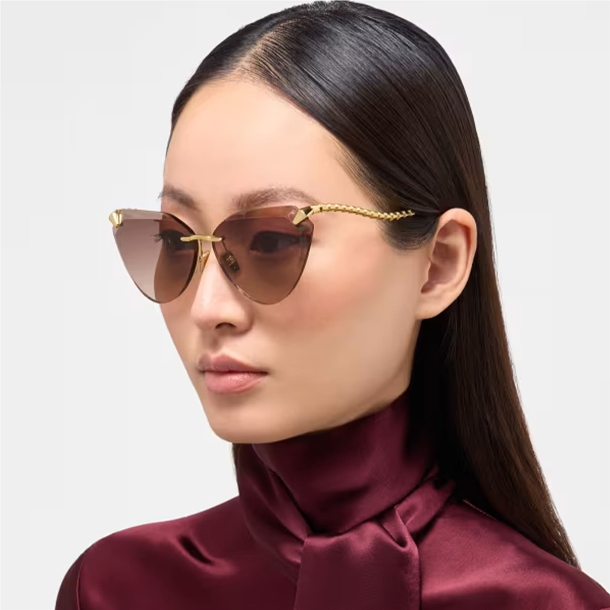Bvlgari Serpenti Viper BV 40024U 32F Gold Cat Eye Kadın Güneş Gözlüğü | Brandeyes