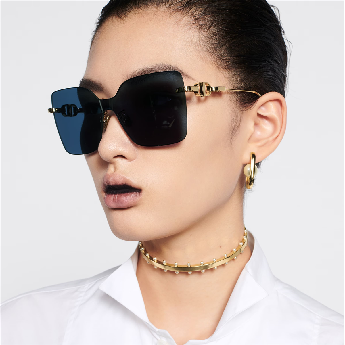 CD CHAIN M1U B0B0 Maske Gold Kadın Güneş Gözlüğü | Brandeyes
