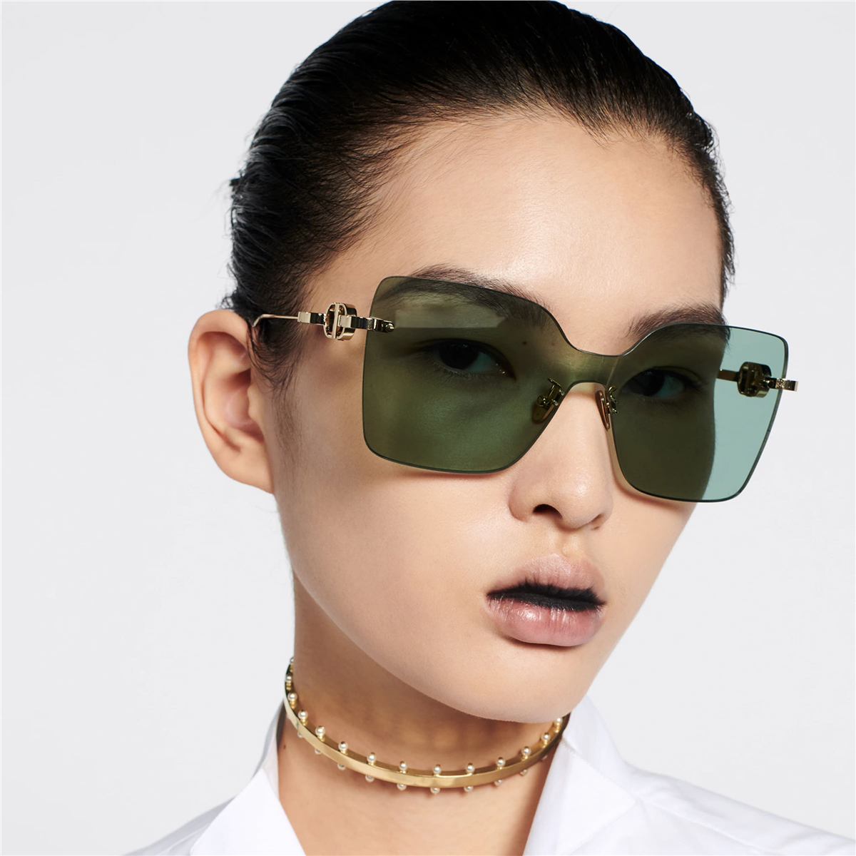 CD CHAIN M1U B0O0 Maske Gold Kadın Güneş Gözlüğü | Brandeyes