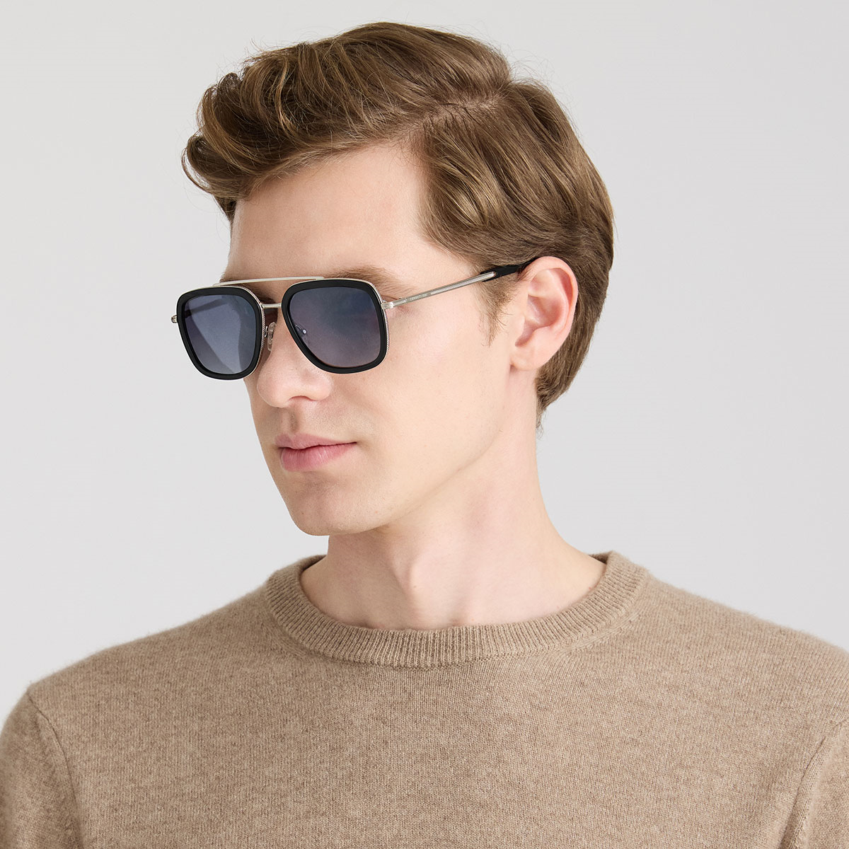 Cerruti 1881 CR 80027 C3 Silver Dikdörtgen Erkek Güneş Gözlüğü | Brandeyes