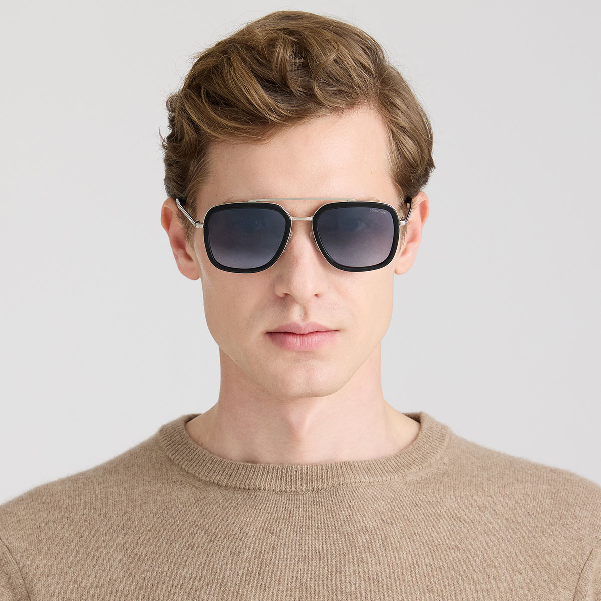 Cerruti 1881 CR 80027 C3 Silver Dikdörtgen Erkek Güneş Gözlüğü | Brandeyes