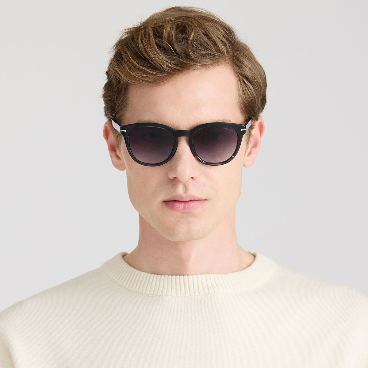 Cerruti 1881 CR 80029 C3 Gri Oval Erkek Güneş Gözlüğü | Brandeyes