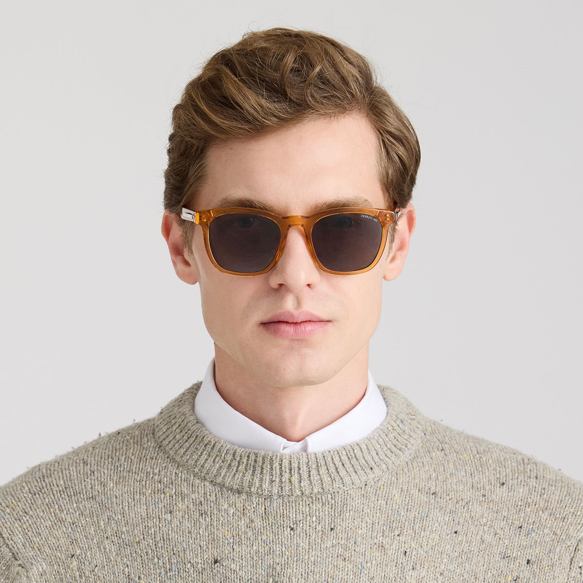 Cerruti 1881 CR 80035 C4 Turuncu Dikdörtgen Erkek Güneş Gözlüğü | Brandeyes