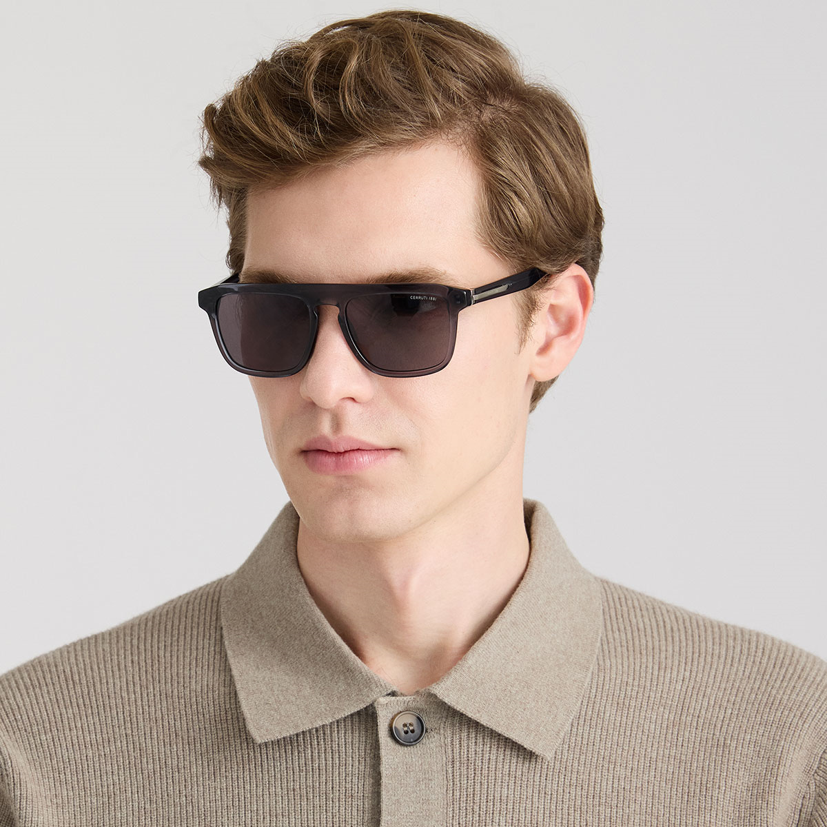 Cerruti 1881 CR 80036 C3 Gri Dikdörtgen Erkek Güneş Gözlüğü | Brandeyes