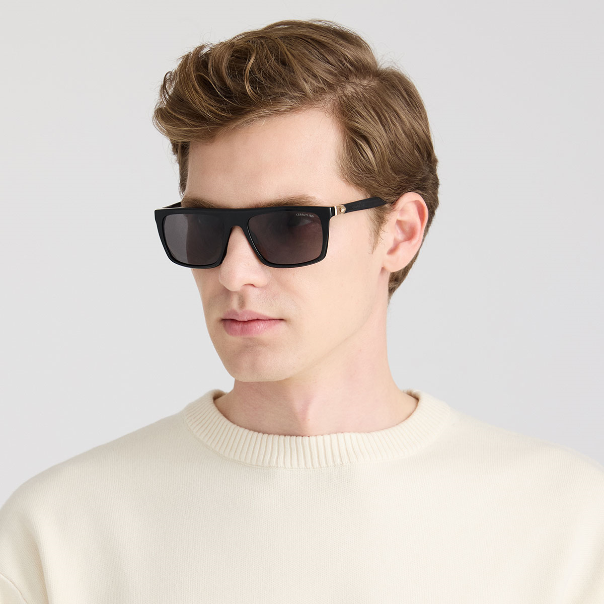 Cerruti 1881 CR 80041 C1 Siyah Dikdörtgen Erkek Güneş Gözlüğü | Brandeyes