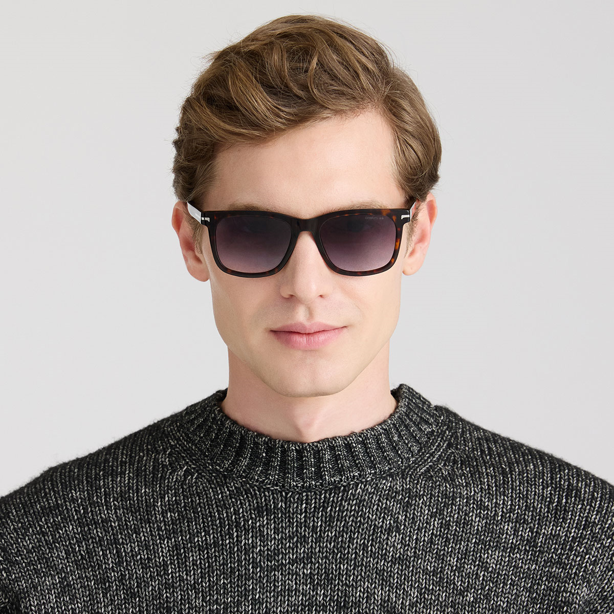 Cerruti 1881 CR 80043 C2 Havana Dikdörtgen Erkek Güneş Gözlüğü | Brandeyes