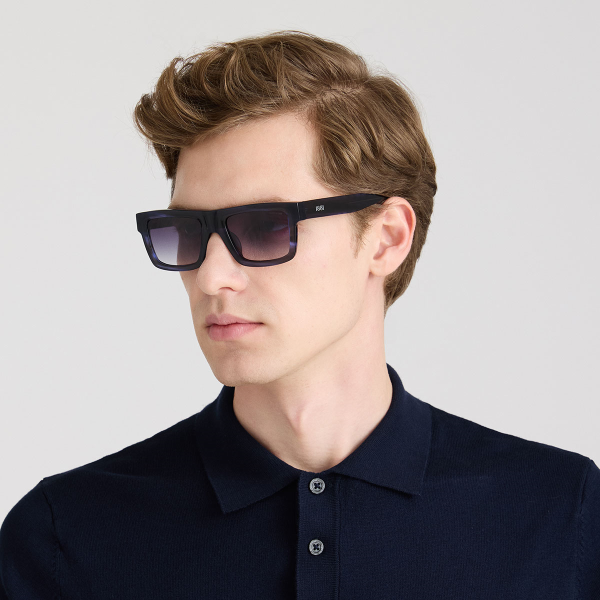 Cerruti 1881 CR 80062 C3 Lacivert Dikdörtgen Erkek Güneş Gözlüğü | Brandeyes
